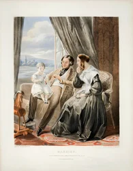 Gift, litho av Thomas Fairland (1804-52), utgiven av Ackermann and Co., 1840